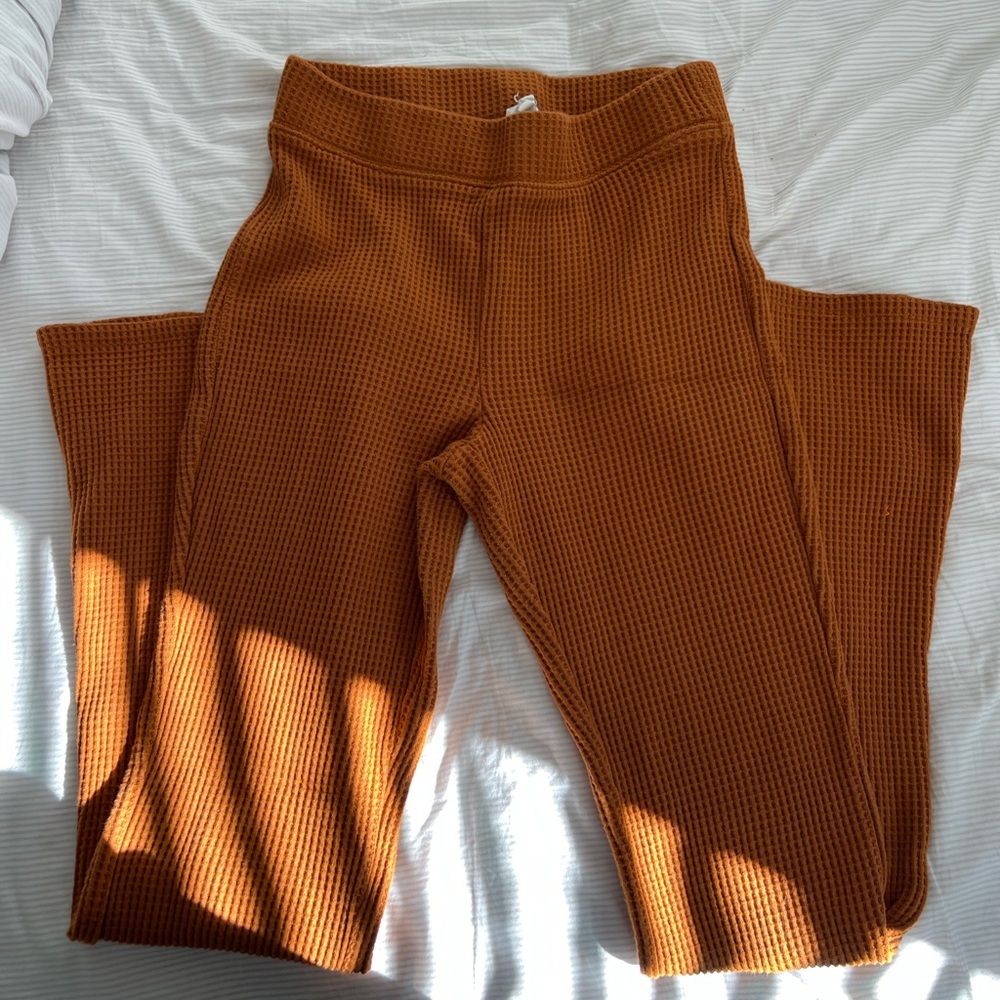 aerie flare waffle leggings